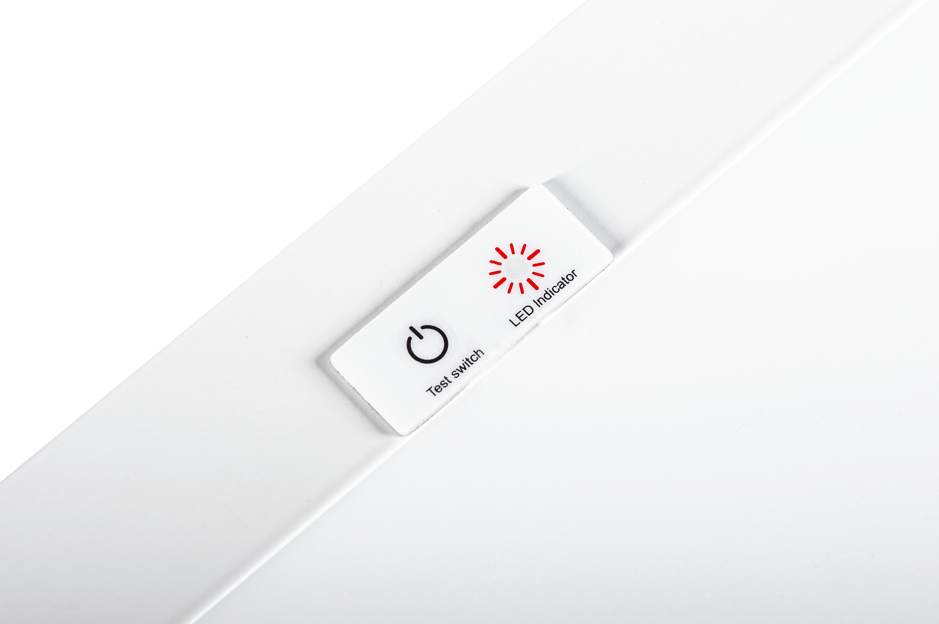 backlit led panel integrated emergency test button