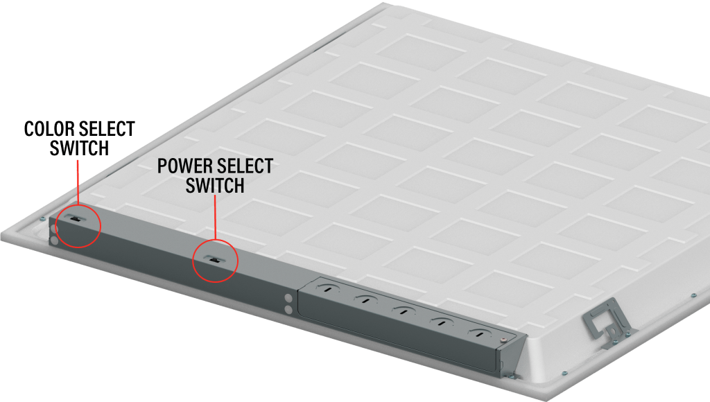 backlit led panel power color select switches