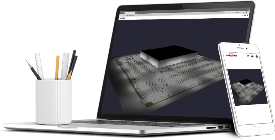 Laptop with Outdoor Lighting Layout