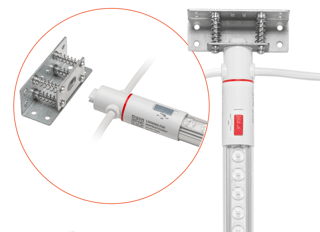 led sign hero tubes direct wire with color select and spring-loaded bracket