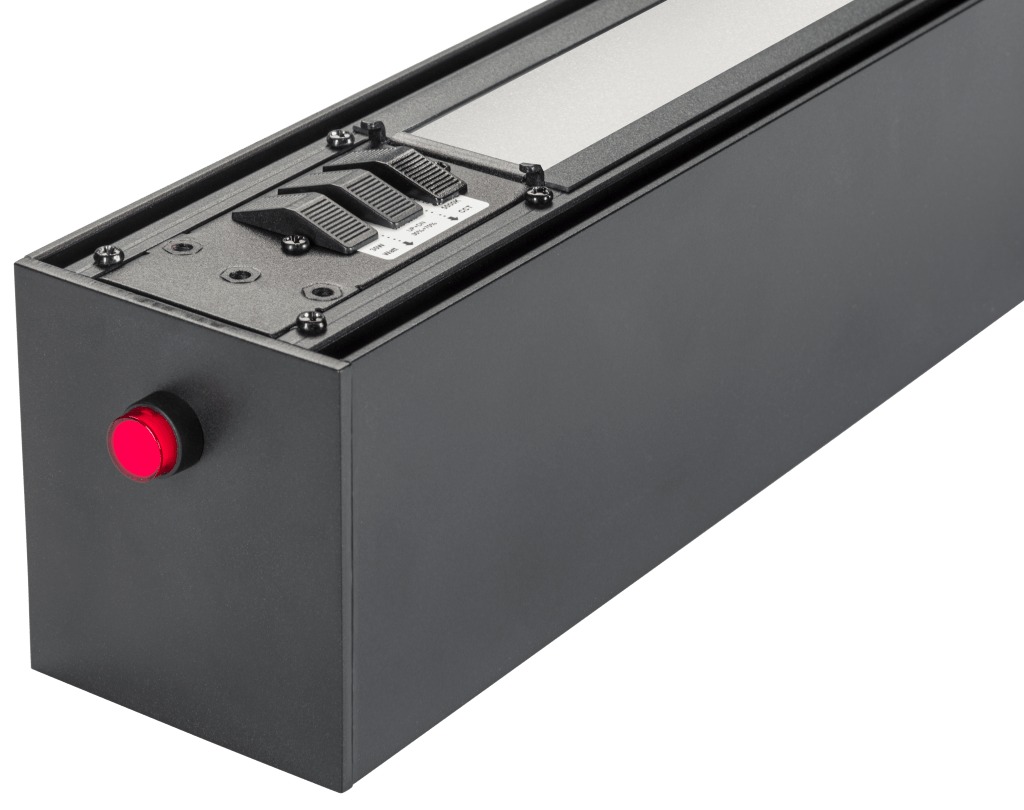 linear led pendant emergency option black